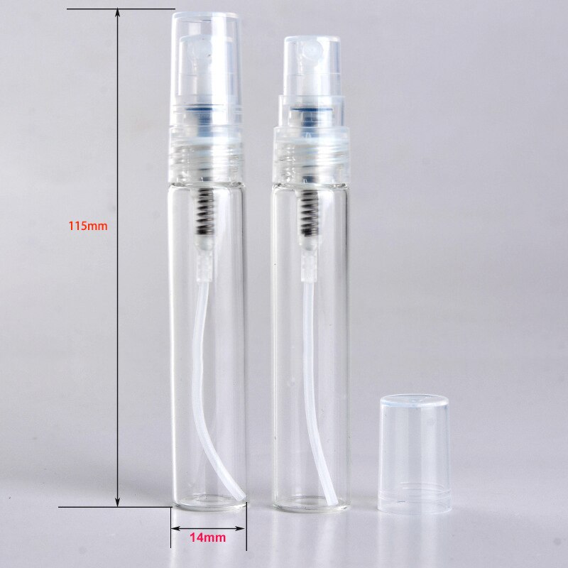 10/30/50/100PCS 10ML Perfume Bottle Portable Glass Refillable Spray Bottle Atomizer Container Women Perfume Pump Travel Bottle