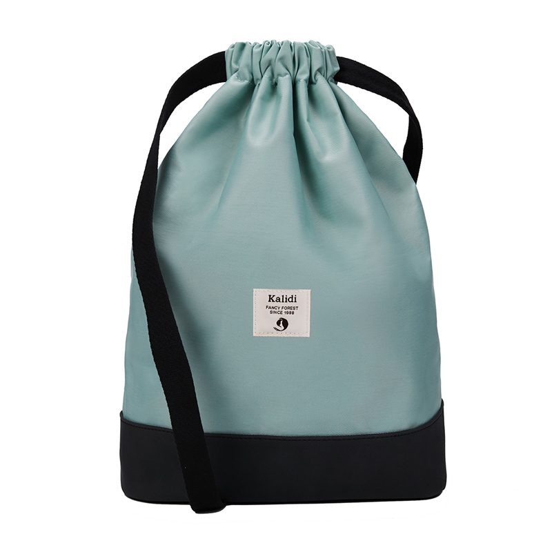 KALIDI Bag Backpack Drawstring Daypack Gymsack Gym Bag Sports Bag for Women &amp; Men with Inner Pocket 11 Liters Travel and City: Green