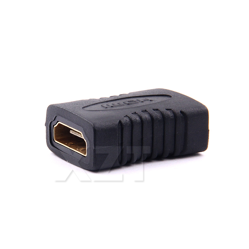 2 pçs cabo extensor 1080p 4k * 2k 3d hdmi-fêmea compatível ao acoplador fêmea do conector do marceneiro adaptador banhado a ouro para a tevê do portátil