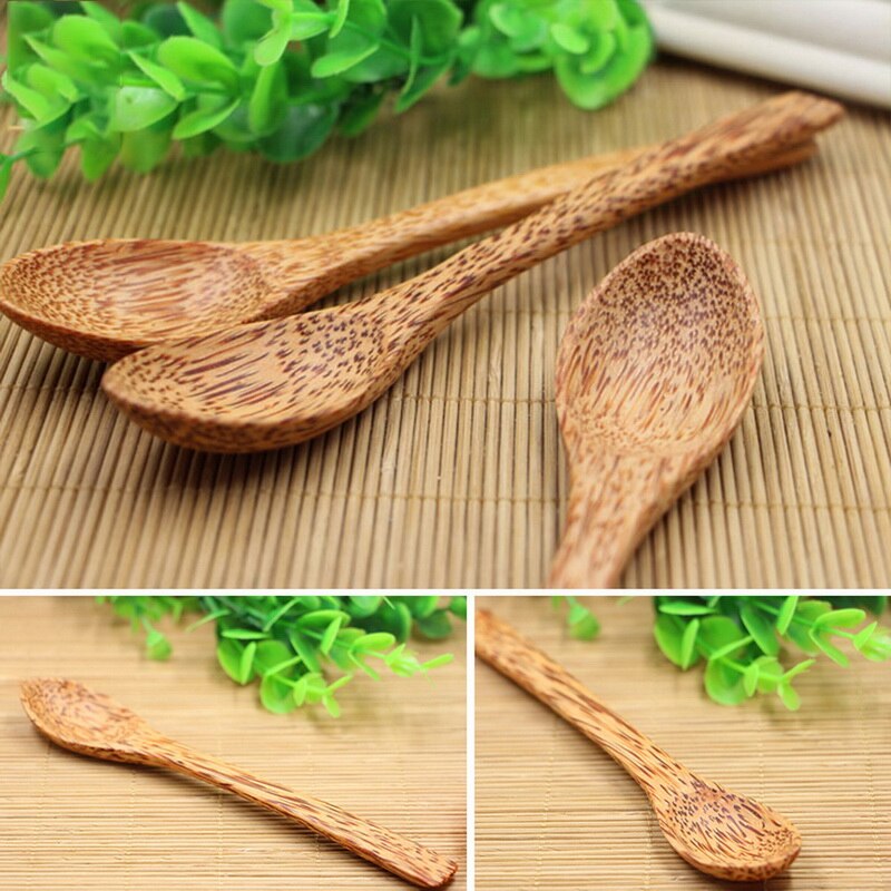 Natürlichen Kokos Holz Löffel Kokosnuss Holz Scoop Besteck Für Küche Restaurant Natürliche Coco Muttern Schalen Küche Liefert