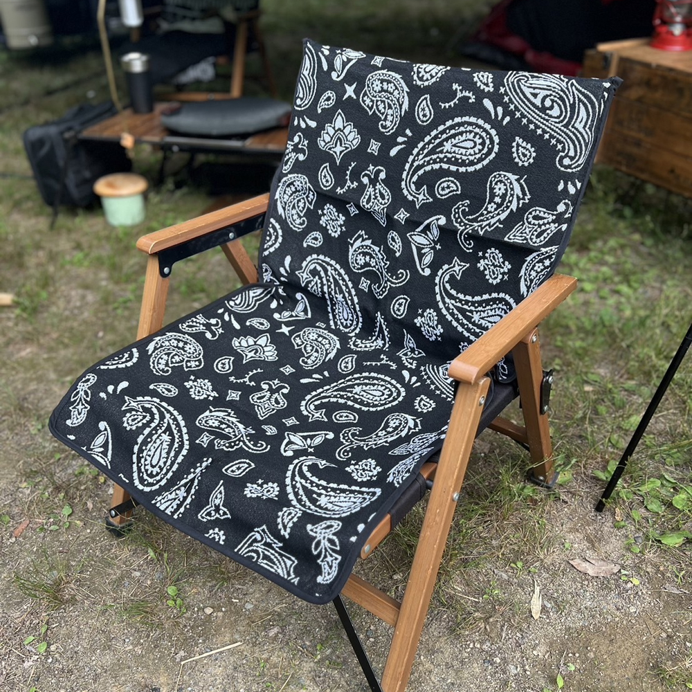 draussen Camping Tragbare Ethno-Stil Bohemia Decke Stuhlbezug: Blau