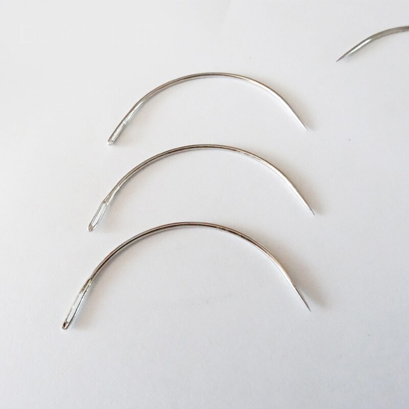 6cm Hair Weaving Needles 50Units Curved Sewing Needles 60mm C Shape Weaving Needles C Type Needles of Weaving
