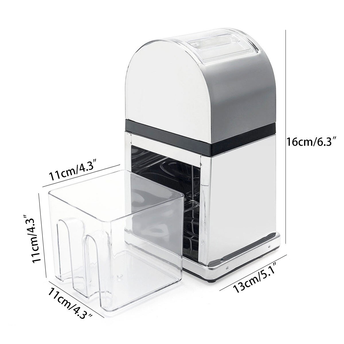 Hand Crank Stainless Steel Ice Crusher Mini Ice Shaver Chopper Manual Snow Cone Smoothie Maker Ice Block Slush Breaking Machine