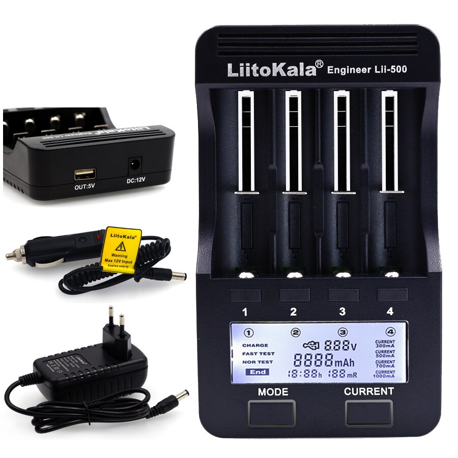 Liitokala Lii-500 300 260 S1 402 202 100 LCD 3.7V 18650 18350 16340 25500 14500 26650 1.2V AA AAA NiMH lithium battery Charger