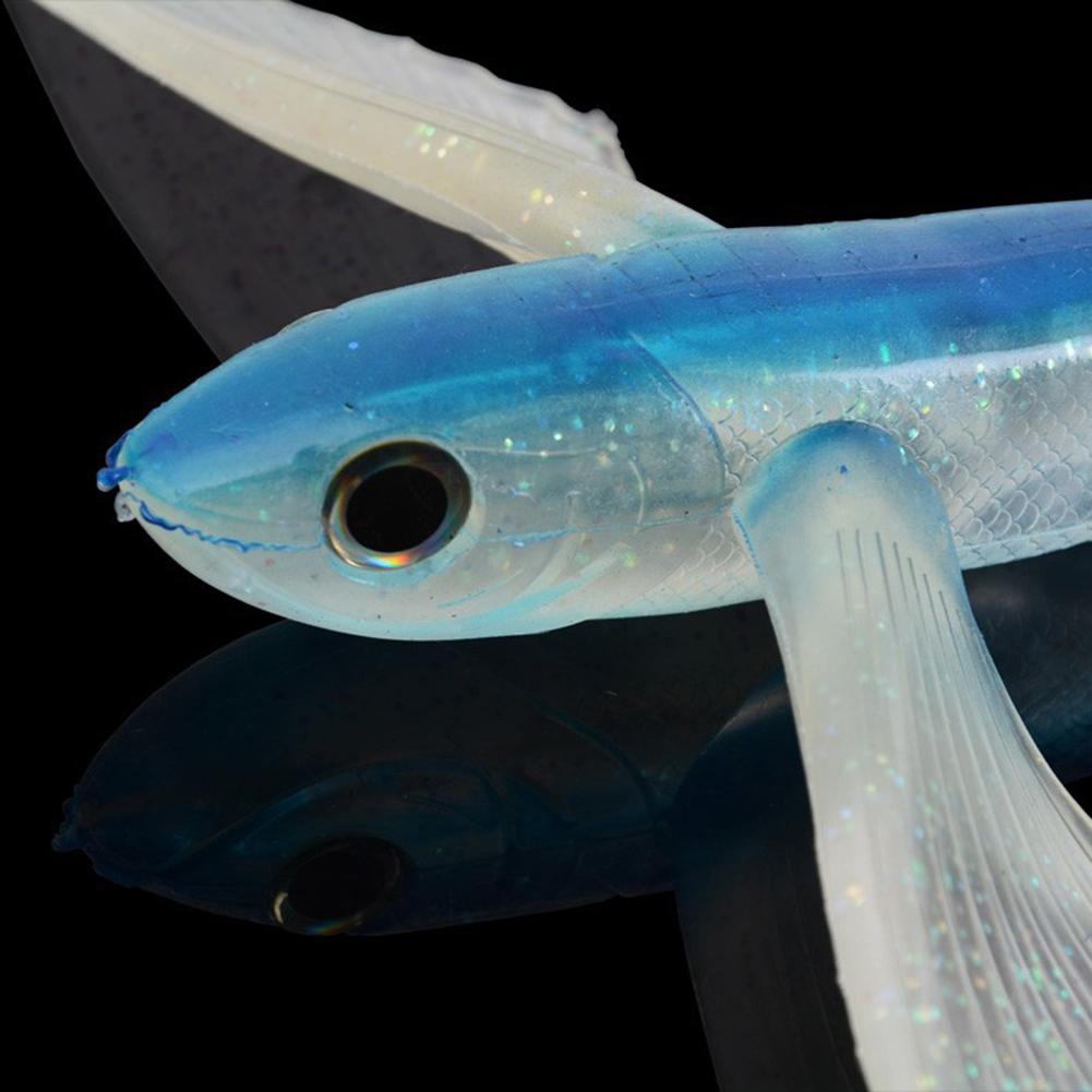 1 pièce bionique poisson volant pêche en eau salée leurre pour Kingfish/thon/maquereau/Marlin/Mahi Mahi accessoires de pêche PVC 21CM appâts