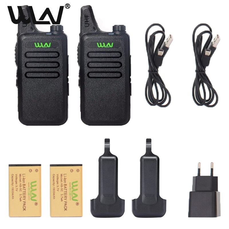 2Pcs Wln KD-C1 Walkie Talkie 400-470 Mhz 5W Power 16 Kanaals Kaili Mini Handheld transceiver C1 Draagbare Twee Manier Radio