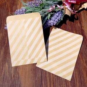 30 enveloppes à pois, lot de 30 modèles, enveloppes rétro en papier Kraft à rayures Chevron, lot de papier pour de fête postale, sac en papier 9x12,5 cm: Stripe