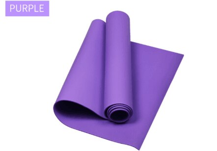 173*61* 4mm tykke eva skum yogamatte yogamatter merke tykke sklisikre puste elastisk slitesterkt trenings trenings treningsstudio for kvinner: Lilla