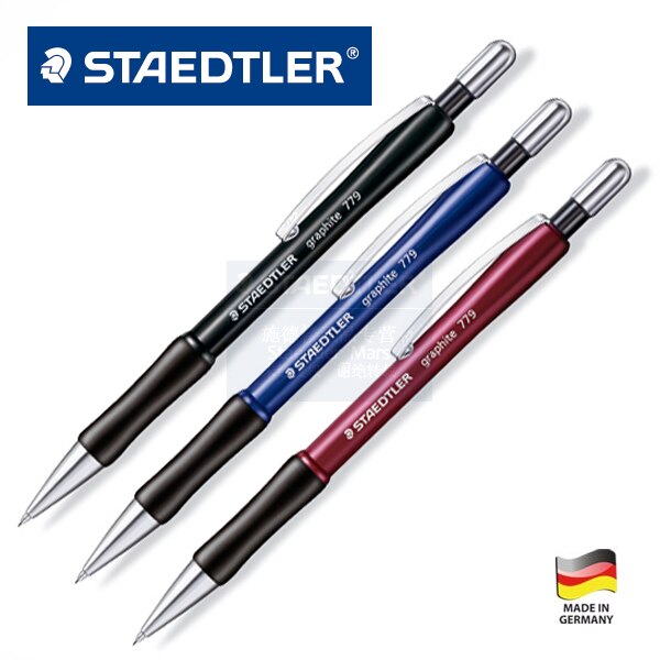 STAEDTLER de Alemania 779 lápiz mecánico 0,5 0,7 MM | rojo | azul | Negro lápiz mecánico Superior sensación buena 1 Uds