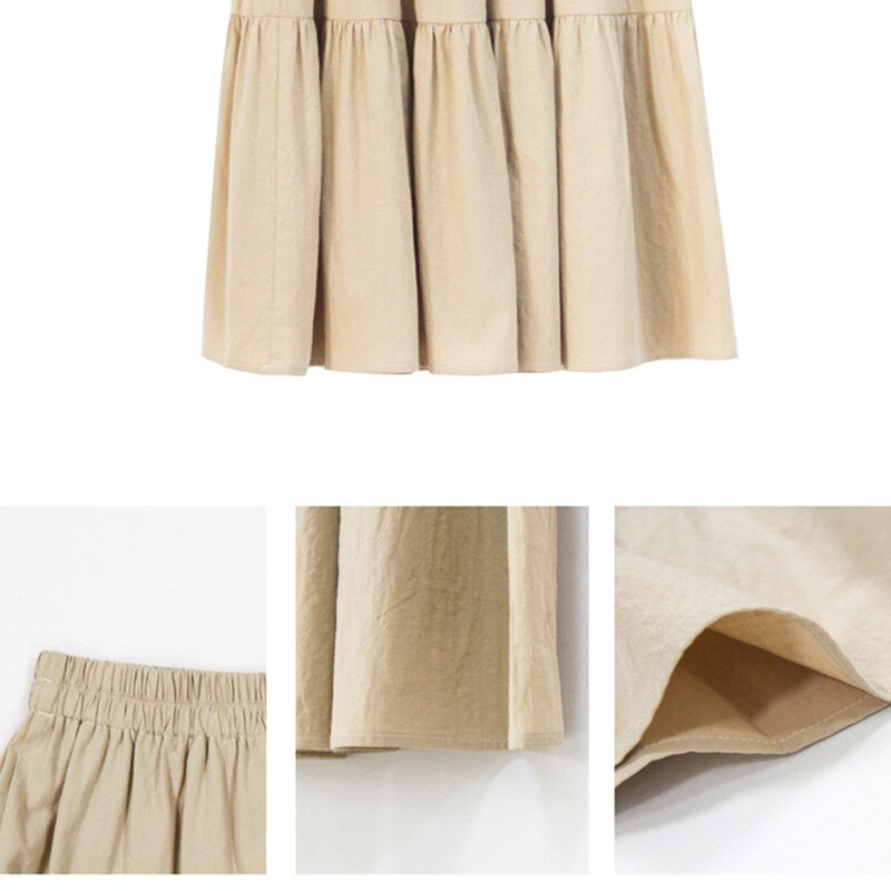 Faldas extra largas de algodón para niños y chicas adolescentes, ropa informal lisa de de 8 a 16 años para verano