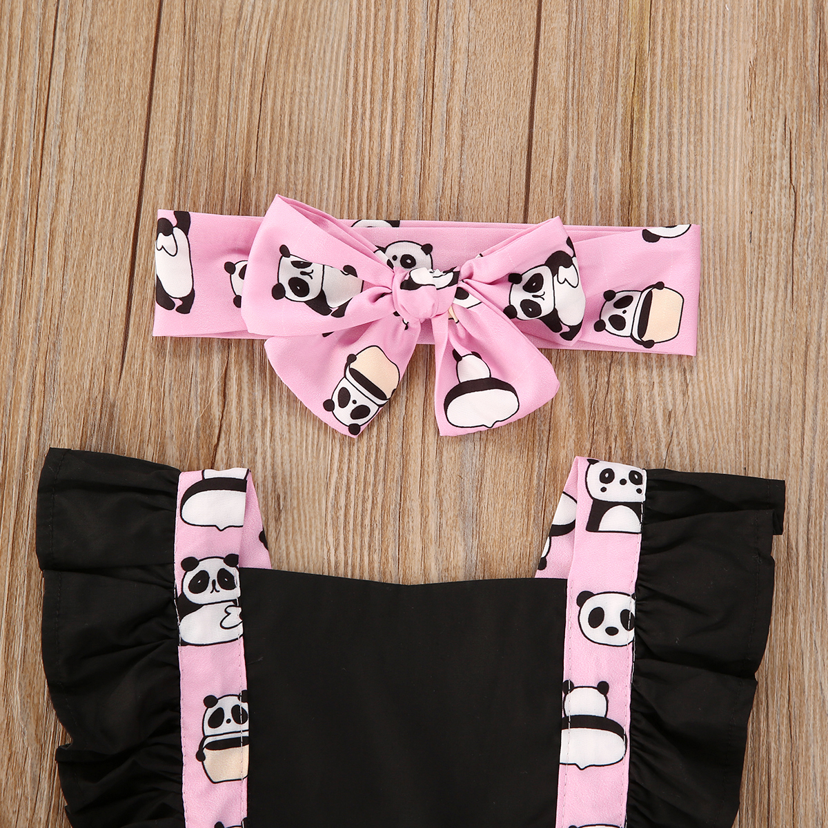 recién verano bebé Infante niñas Bodysuits vincha 2 uds Animal Print Ruffles manga corta monos