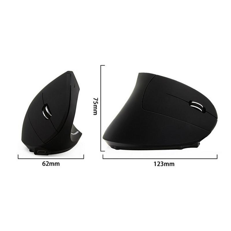 Ratón Vertical inalámbrico con aleta de tiburón para juegos, Mouse Vertical con USB, ergonómico de escritorio para PC, portátil, oficina y hogar