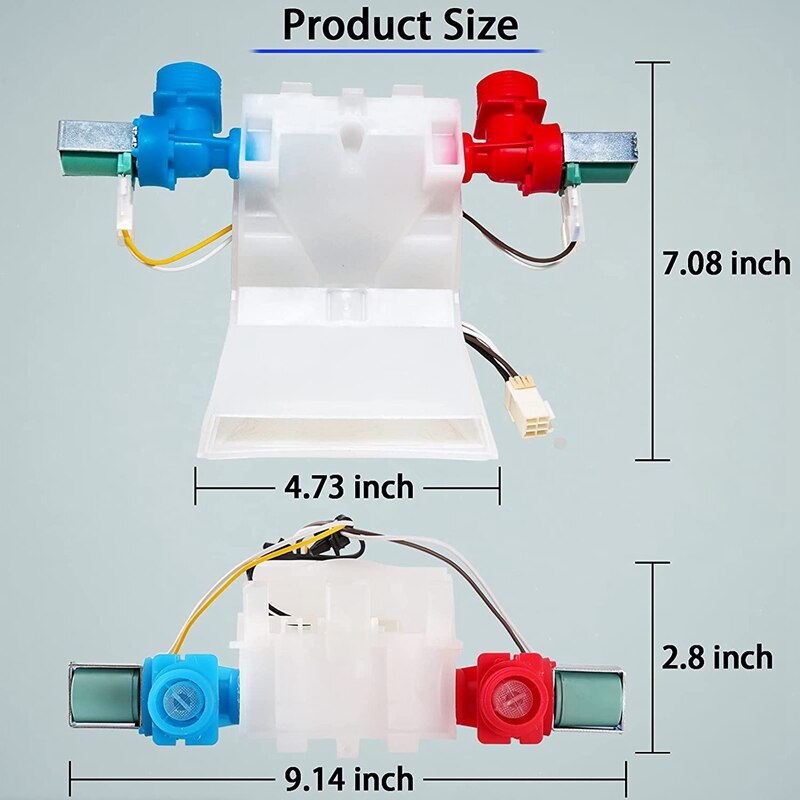 W10144820 Washer Water Inlet Valve Washing Machine Replacement Part Compatible for Kenmore Whirlpool Replaces