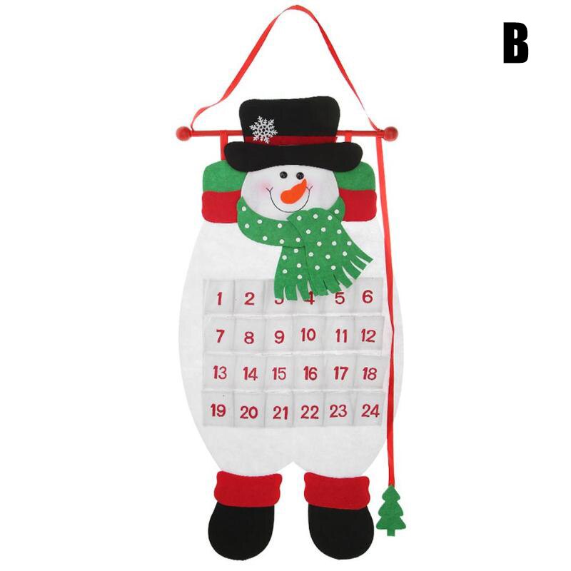 neue Weihnachten Advent Kalender Filz Stoff Countdown Weihnachten Baum Dekor Liefert: b