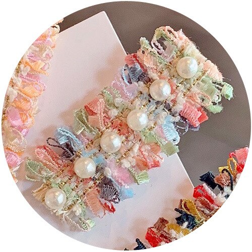 1 Piece Baby Girls Hair Clip Little Fragrant Children Hair Pins 5cm Side Clips Handmade Pearl Colorful Hair Accessories: 2