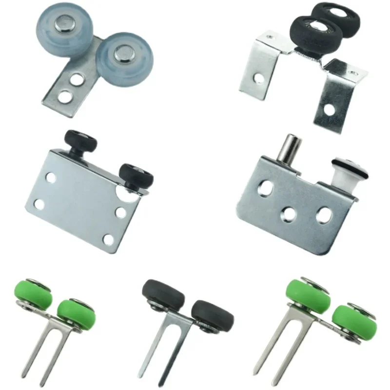 2 stücke Kleiderschrank schiebetür pulley altmodische push-pull küche balkon tür oberen und unteren räder windows rollen stumm rad