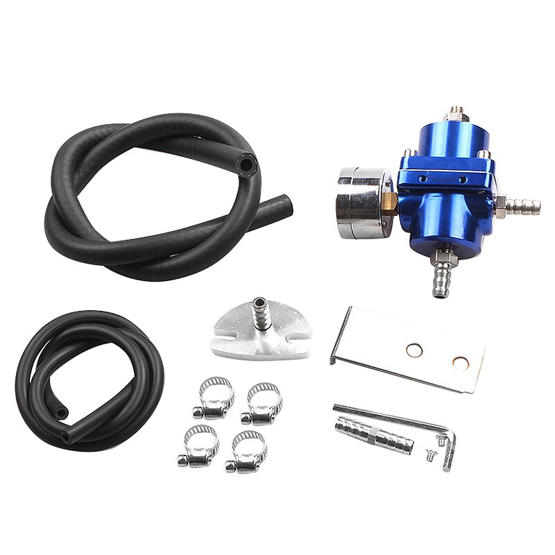 Car Modification Parts Fuel Pressure Regulator Fuel Booster Universal Fuel Pressure Regulator(Blue): Default Title
