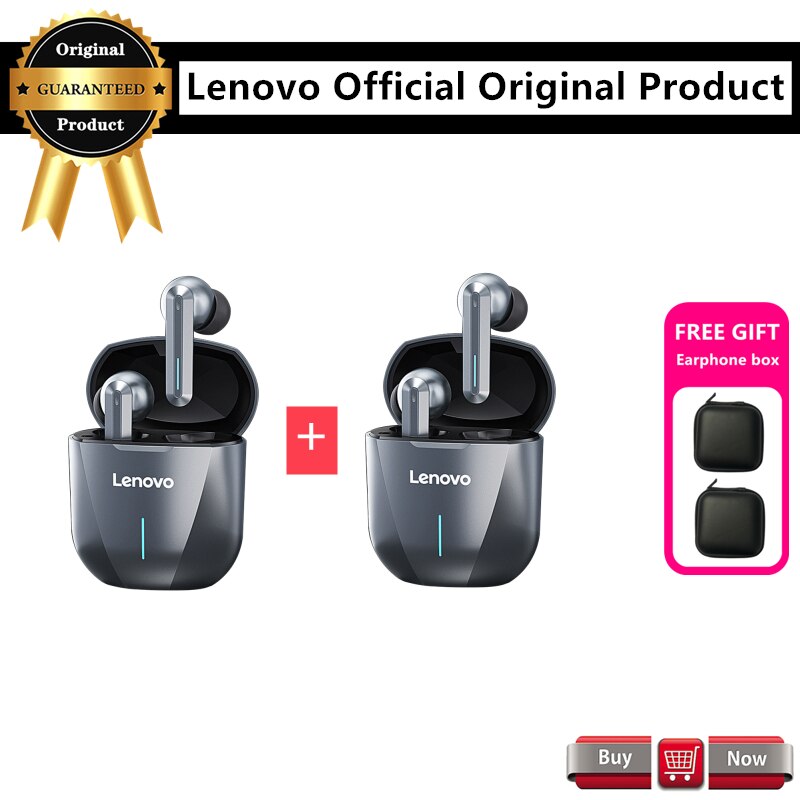 Lenovo XG01 słuchawki douszne 50ms niskie opóźnienie TWS słuchawki Bluetooth z mikrofonem słuchawki bezprzewodowe HiFi ipx5 wodoodporne słuchawki douszne: XG01 gray2 box2