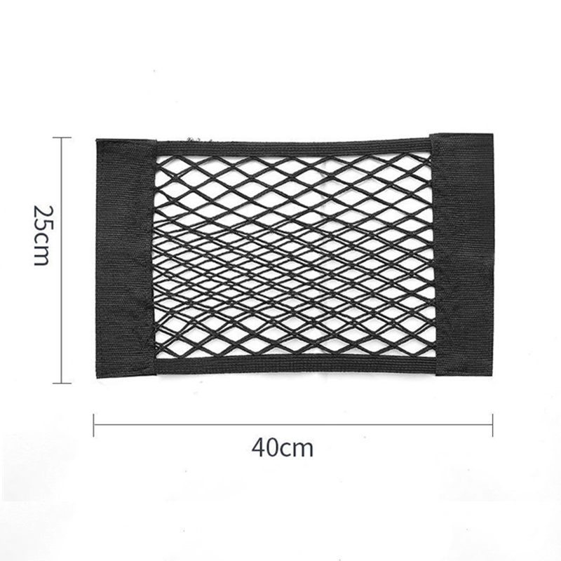 Para Toyota Corolla Camry Rav4 Chr Avensis Yaris Auris Prius 40 asiento de maletero de coche almacenamiento elástico organizador de carga accesorio de red: Negro