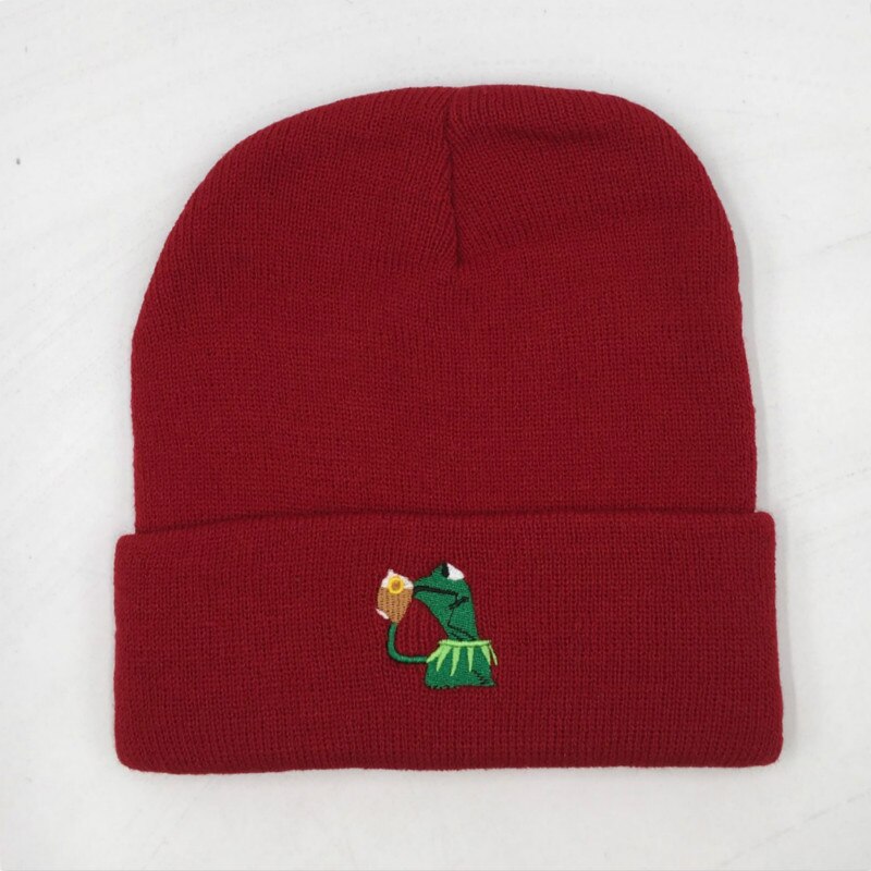 Kikker Uitglijden Thee Winter Hoed Mannen Gebreide Mutsen Unisex Vrouwen Kous Hoed Motorkap Outdoor Sport Ski Hat Cap