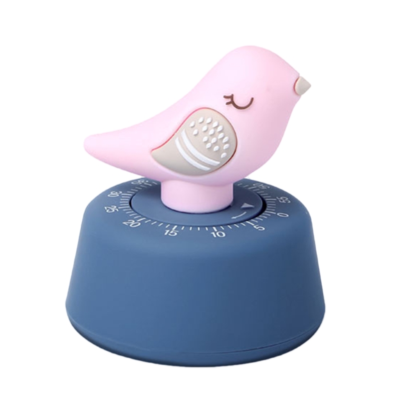 Huishouden Keuken Cartoon Vogel Timer Mechanische Tellers Klok Voor Koken Timing Koken Timer Bakken Tijd Duurzaam: Blue