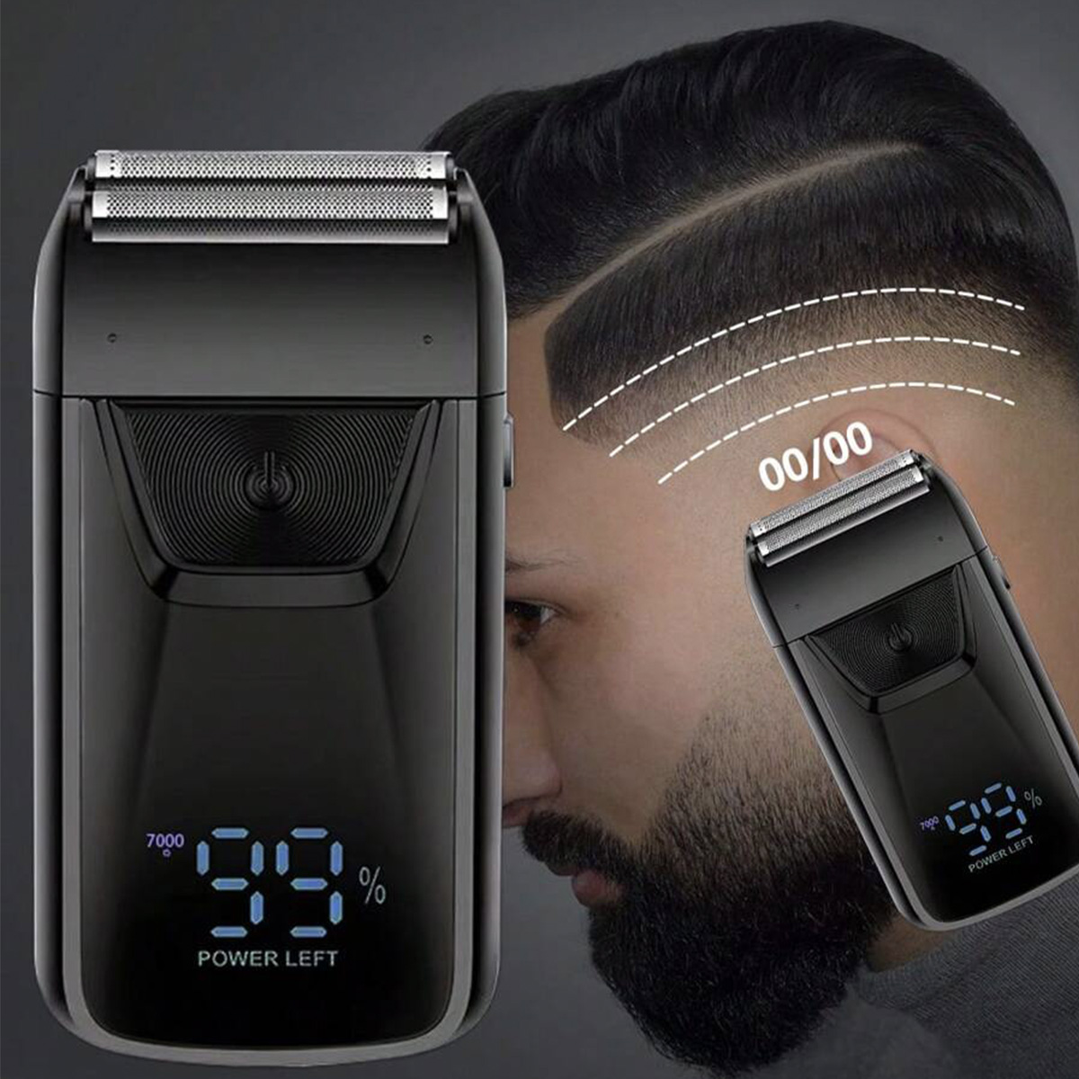 Afeitadora de barba para hombre, maquinilla de afeitar eléctrica portátil, afeitadora de barba, moldeador para pelo, barba, pecho, pelo, axila, pelo, brazos, piernas: Default Title