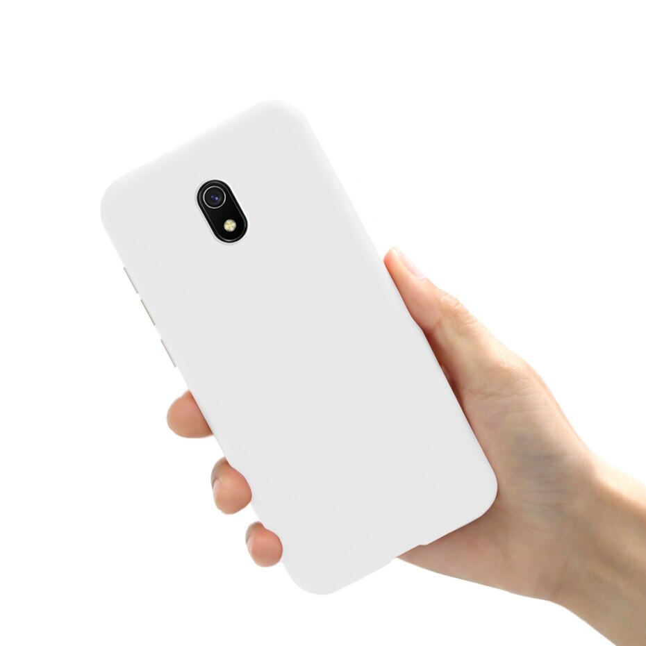 Redmi 8A Case on for Xiaomi Redmi 8A 8 A A8 Case Phone Back TPU Matte Silicone Cover on xiomi Redmi 8A Redmi 8 case bumper funda: Redmi 8 / White