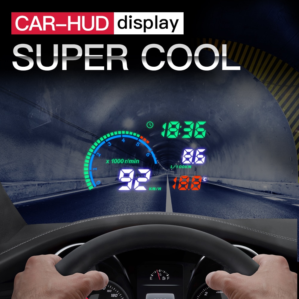 OBD2 Head Up Display HUD L8 Car Electronics OBD2 Display Gauge For Car Speedometer For Windshield Projector A8 OBD2 Clean DTCS