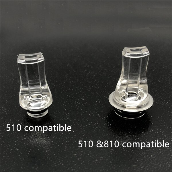 フラットアクリル MTL 510 810 点滴ヒントマウスピース DripTip 810 アトマイザーのための RTA RBA RDA: Clear / 510and810 compatible