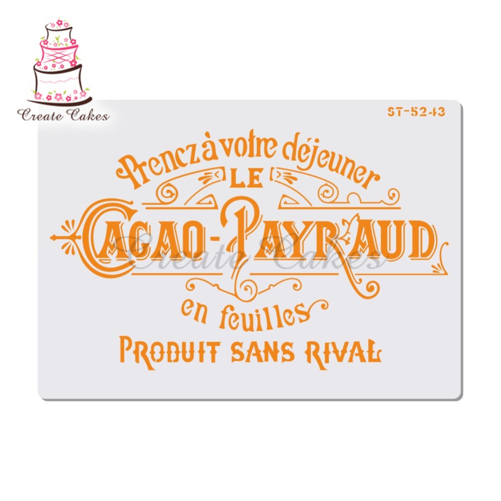 Word Stencil For Walls Painting Scrapbooking Stamp Album Decorative Embossing DIY Craft Paper Card Flower Template