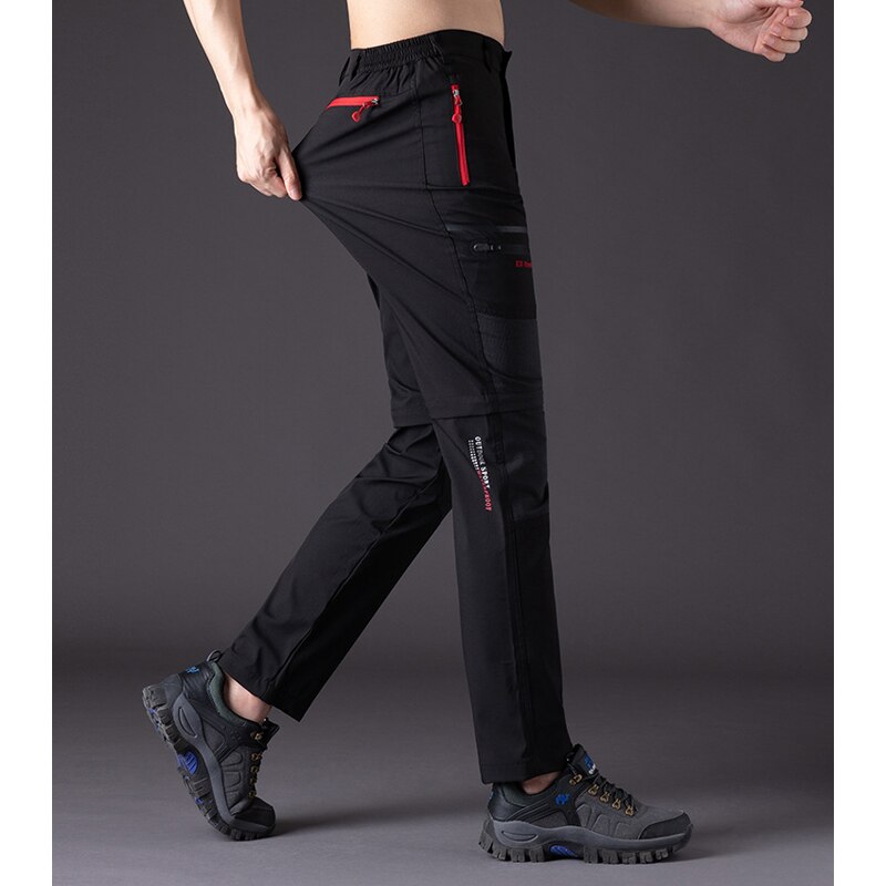 TRVLWEGO Outdoor Men Women Detachable Hiking Pants Quick Dry Breathable Summer Camping Trekking Fish Waterproof Sport Trousers