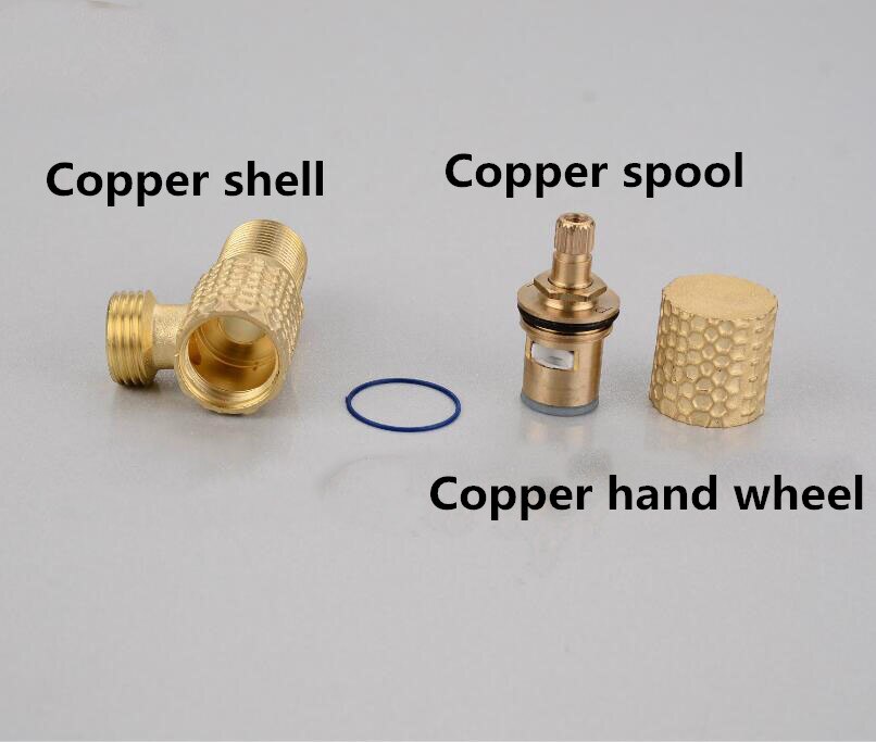 Original Color Brass Triangle Valve, Thickening Water Stop Valve Water Heater Kitchen Bathroom Toilet Angle Valve