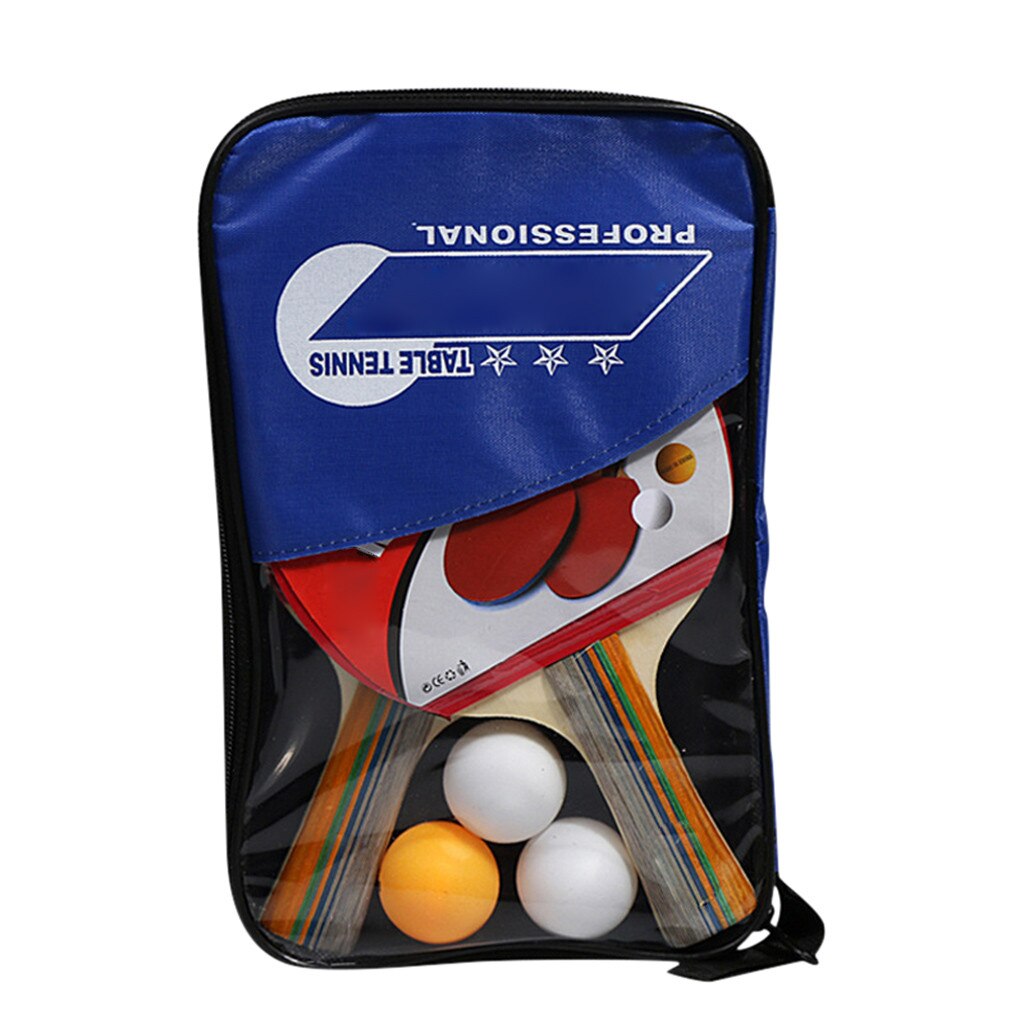 Indoor 2 Player Table Tennis Racket 2PCS Paddle Bat 3Balls Set Ping Pong Paddle Racket Set raquete tenis de mesa