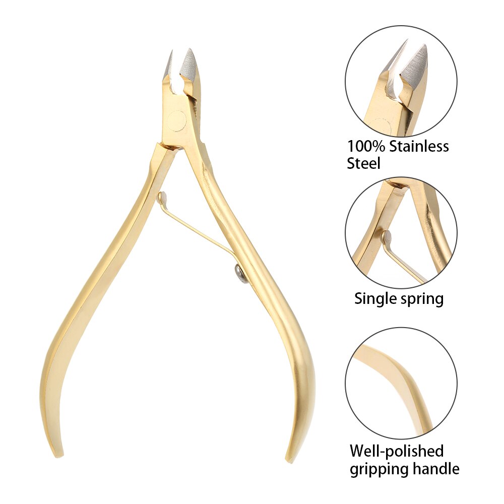 Manicure Tool Set Fame&amp;Beauty&reg; 3-Piece Stainless Steel Nail Care Set &ndash; Cuticle Pusher, Clipper &amp; Nipper In One Nail Stuff For Nail Techs