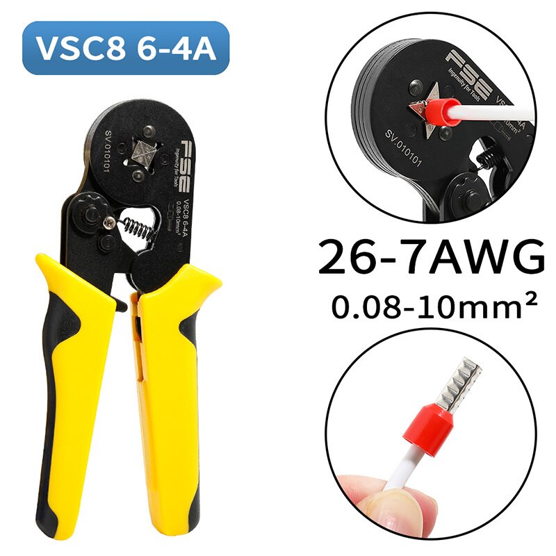 340/1200pz terminali per puntali tubolari connettori per cavi elettrici isolati a freddo a crimpare Termin pinze a crimpare strumenti: 6-4A