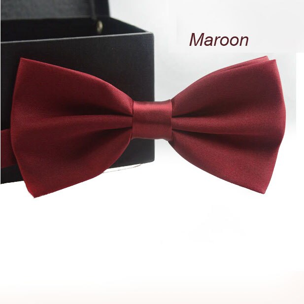 Cravate à nœud papillon pour hommes | Classique, , smoking ajustable, fantaisie, simple, mignon et résistant, pour mariage, 20 #: Maroon