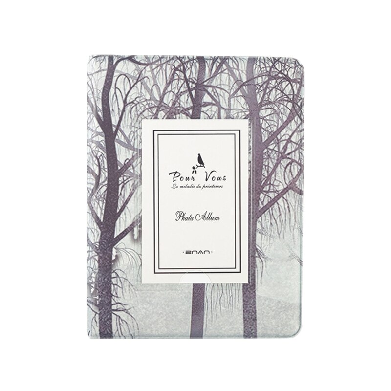 Album Photo Portable en PVC, 64 pochettes, mignon arbre Panda, étui interstitiel pour carte de nom, Mini Scrapbooking, rangement, au détail: 03