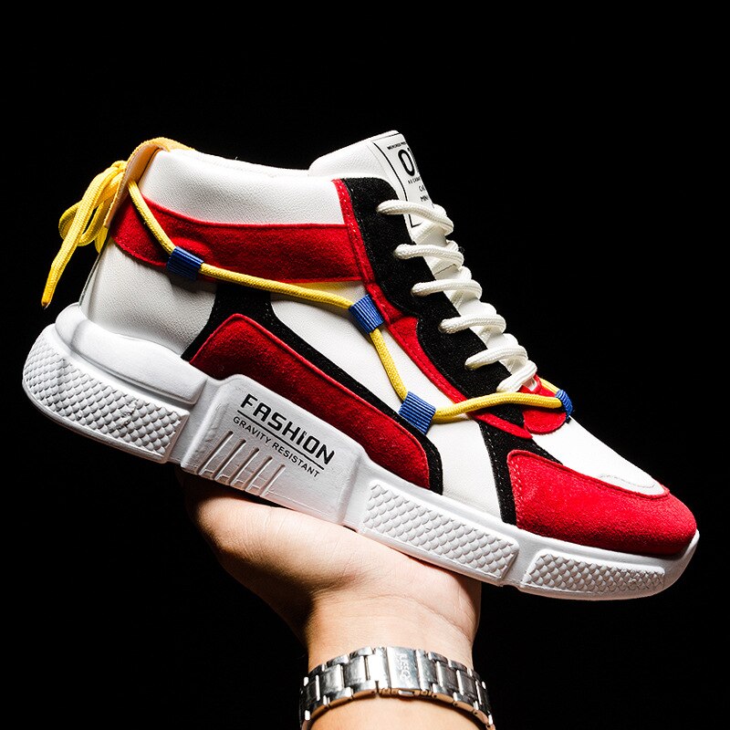 Aizhetu high top sko mænd fritidssko ins sneakers mænd sko efterår mandlige sko