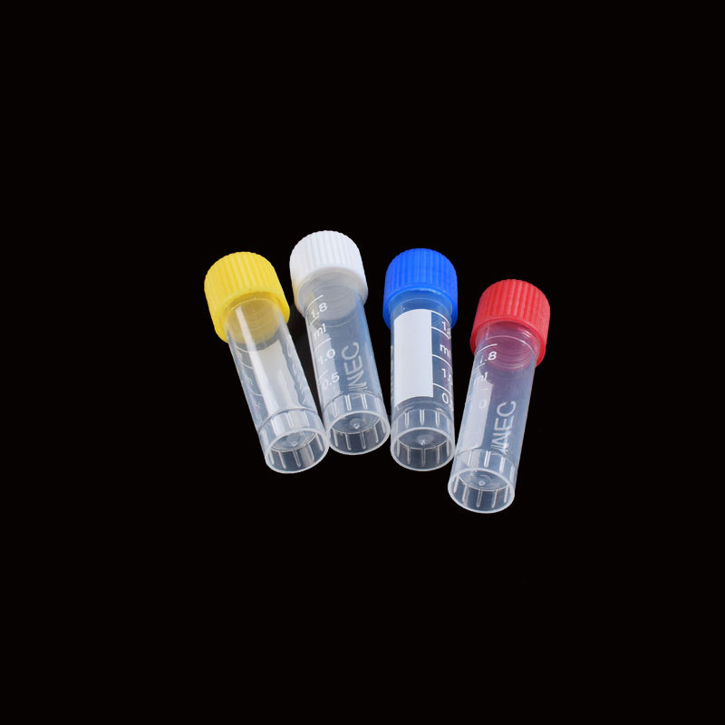 100pcs, 1.8ml Laboratory CryoTube Cryopreservation Freezing Tubes Centrifuge Tube For Lab Analysis With Colorful Screw Cap