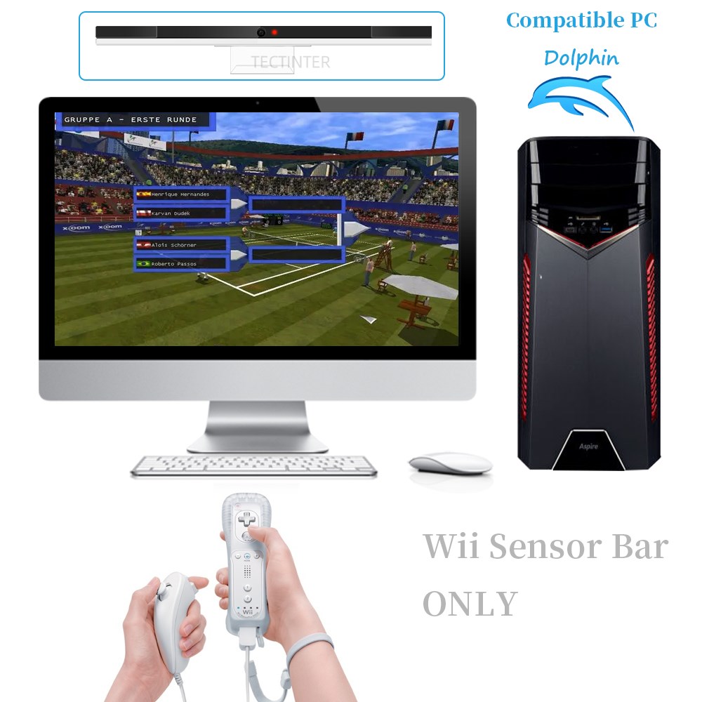 Trådløs sensor bar support bluetooth infrarød sensor fjernbetjening bar modtager til nintendo til wii controller på tv tap
