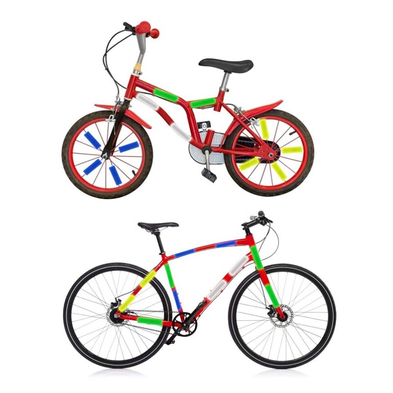 3M Reflective Tape For Bike Safety White Red Yellow Blue Stickers Bicycle Accessories
