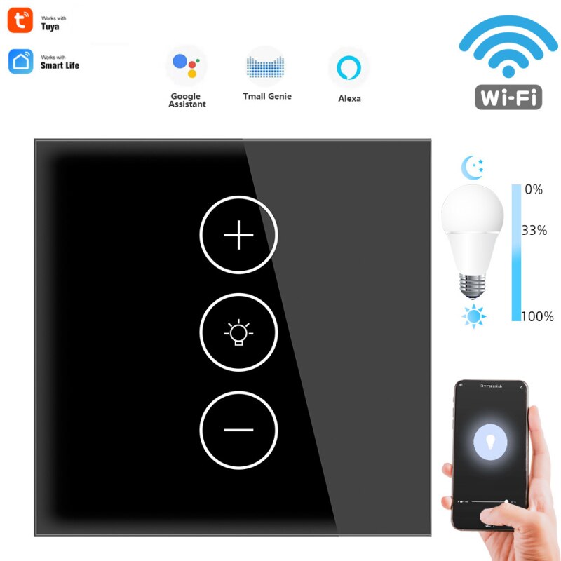 Tuya Smart Life WiFi Wall Panel LED Light Touch Dimmer Switch Remote Control Work With Aelxa Google Home Smart Home Gadgets