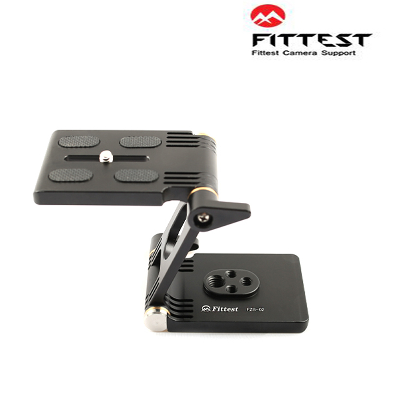 Mikikit 3stuks Z-vorm Statiefkop Met Snelle Bevrijdingsplaat Voor Dslr Camera Lichtgewicht Vouwbaar Duurzaam Geschikt Voor Monopod Slider Rail Gimbal Zwart