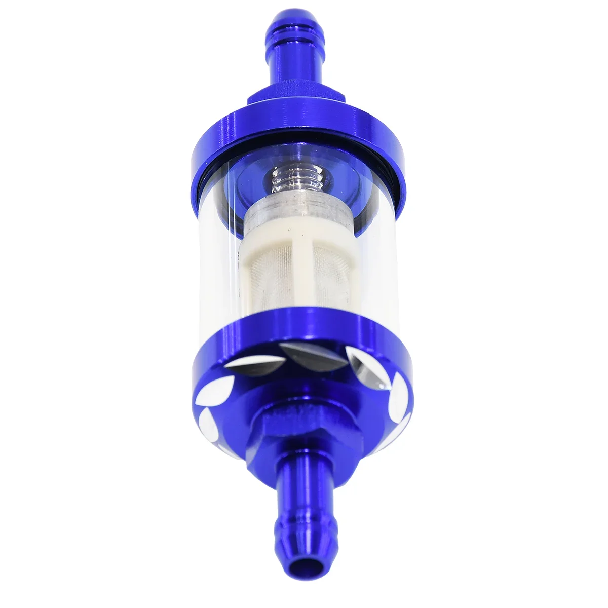 Filtro de aceite de gasolina y combustible de vidrio de aleación de aluminio CNC de 8mm Moto para Dirt Pit Bike 125/140/150/160cc CRF70 90 110 TTR100 110 KLX65: Naranja