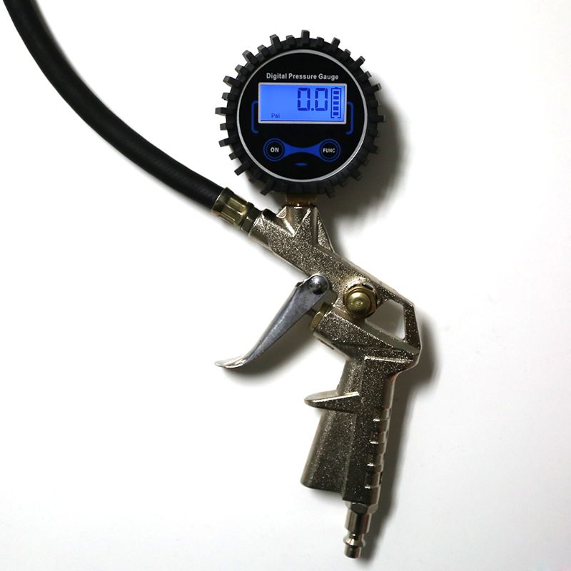 Digitale Reifen Inflator mit Automobil Manometer Schlauch und Futter Clip für Auto Lieferwagen Lkw Motorrad Fahrrad Reifen Druck
