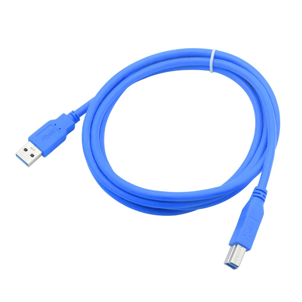 Skanner skrivare usb 3.0 datakabel sladd linje höghastighet 5 gbps svart/blå 0.3/0.5/1/1.8/3/5m för canon hp dell wd arduino brother: Blå / 5m