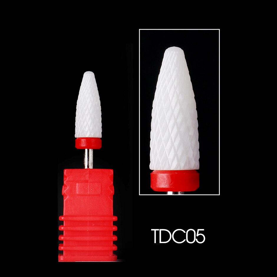 1pc Keramik Bohrer Nagel Fräsen Cutter Für Manikübetreffend Maschine einstellen Entfernen Pedikübetreffend Nagel Fräser Gerät Zubehör CHTDC1-18: TDC05