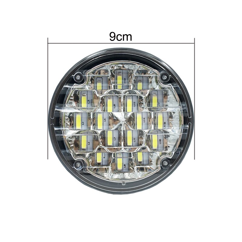 1 paar Wit 18 LED DRL Ronde Dagrijverlichting Auto mistlamp Rijden Lamp voor Vrachtwagen SUV ATV Motorfiets fiets
