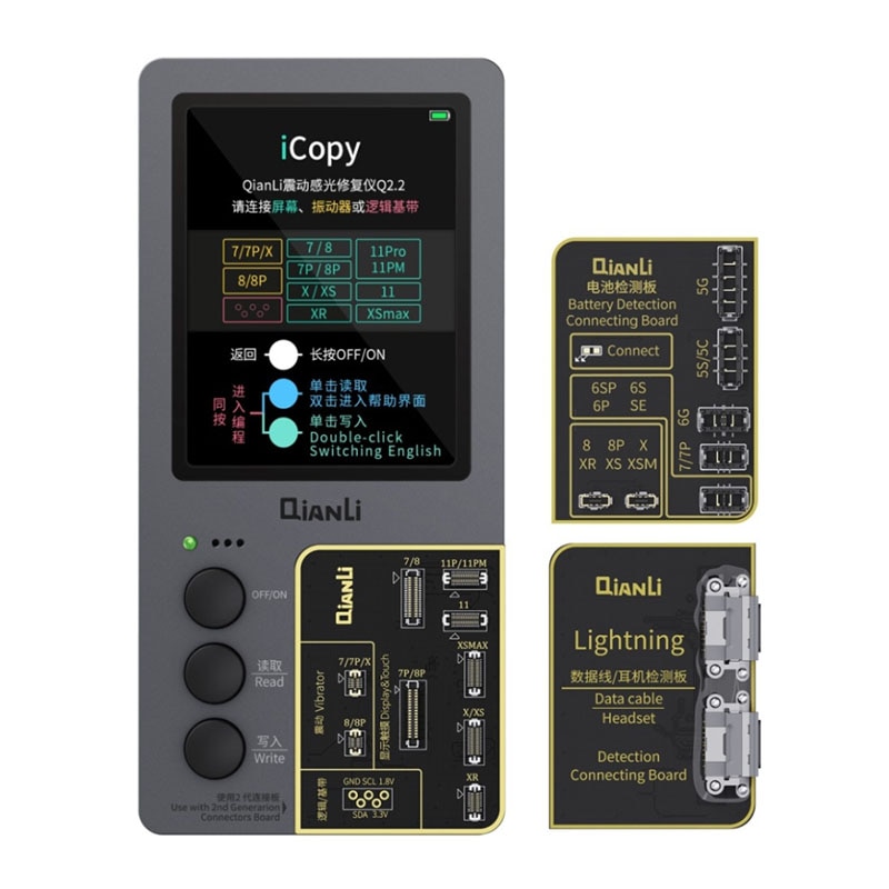Qianli icopy plus 2nd gernation lcd-skærm lysfølsom reparationsprogrammerer til til iphone 11 pro max xr xsmax  xs 8p 8 7p 7
