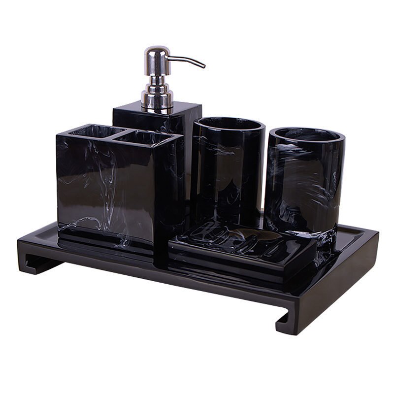 Diamond bathroom five-piece wash suit bathroom kits simple bathroom brushing cup mug cup set LO724410
